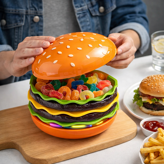 Vajilla Con Forma De Hamburguesa 7 Pz