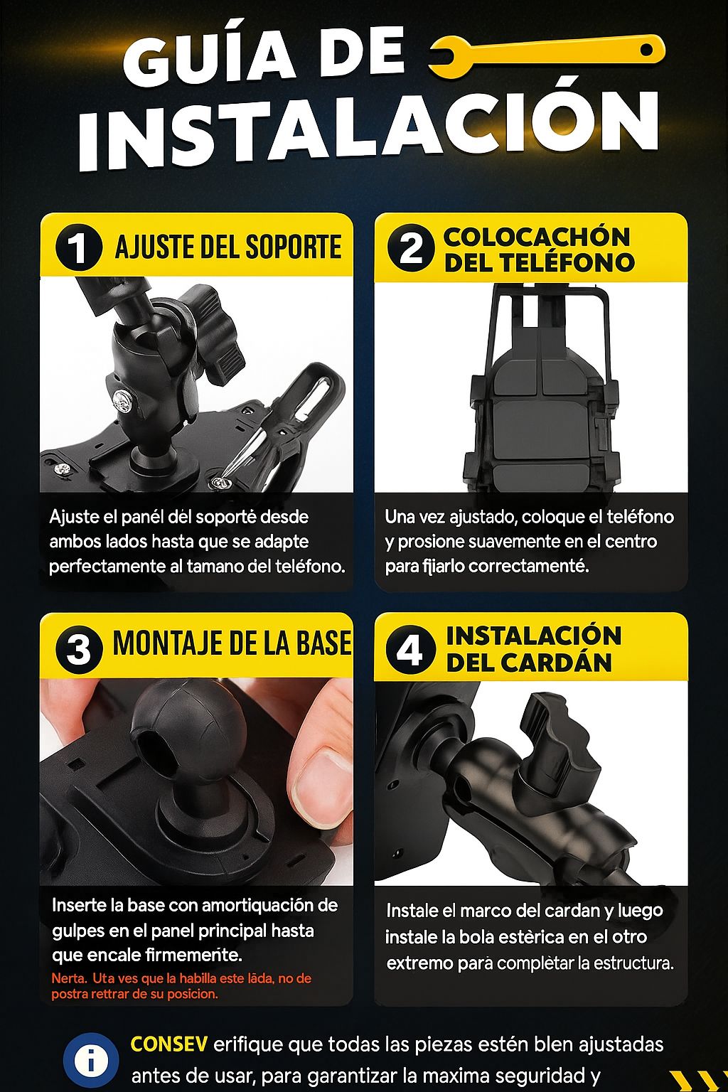 Soporte de celular para motocicleta